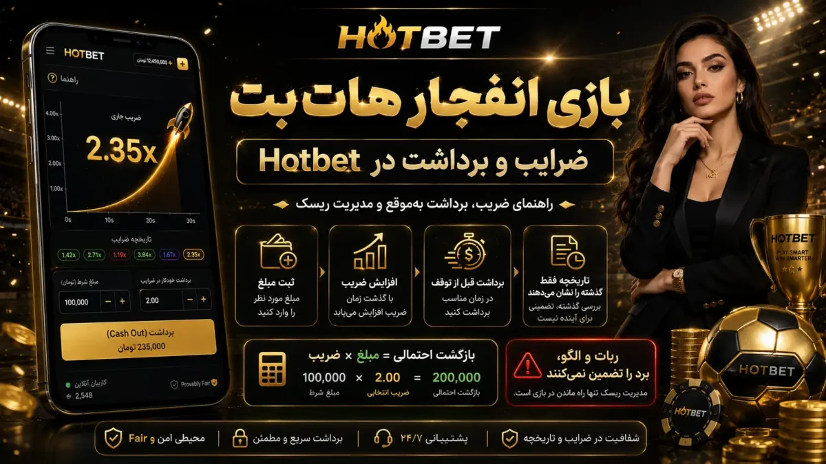 بازی انفجار هات بت | ضرایب و برداشت در Hotbet